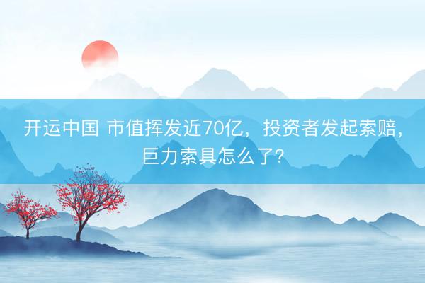 开运中国 市值挥发近70亿，投资者发起索赔，巨力索具怎么了？