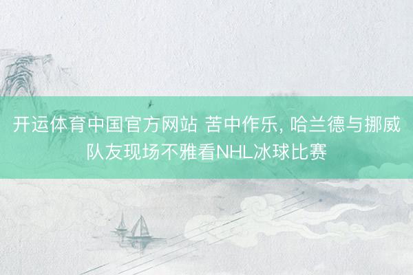 开运体育中国官方网站 苦中作乐， 哈兰德与挪威队友现场不雅看NHL冰球比赛